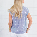 Betsy Ross Star Cap Sleeve Top Current Air