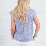 Betsy Ross Star Cap Sleeve Top Current Air