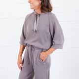 Bettye Mocha Hooded Top See and Be Seen
