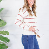 Billie Ivory + Rust Dotty Stripe Sweater Staccato