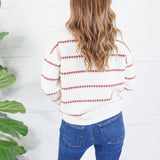 Billie Ivory + Rust Dotty Stripe Sweater Staccato