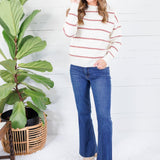 Billie Ivory + Rust Dotty Stripe Sweater Staccato