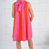 Bivens Pink + Orange Stripe Mini Dress THML