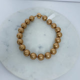 Blaine Worn Gold Ball Beaded Necklace Golden Stella 