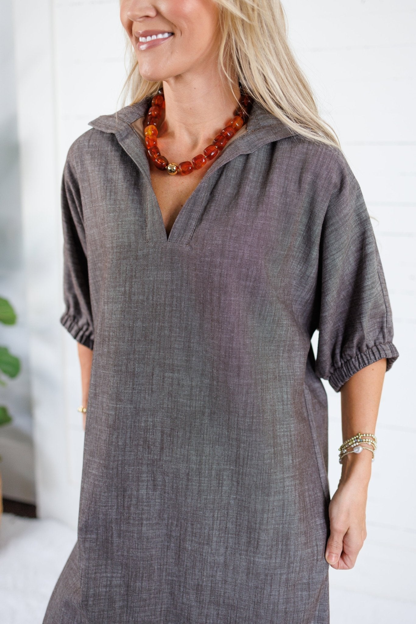 Blakely Chestnut Dress Adrienne