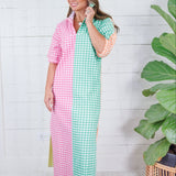 Blakely Multi Seersucker Maxi Dress Adrienne