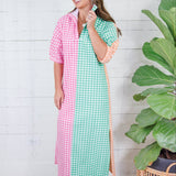 Blakely Multi Seersucker Maxi Dress Adrienne