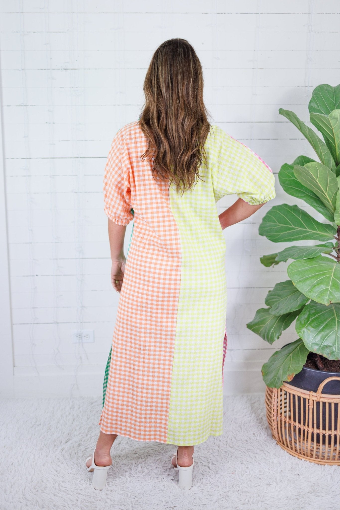 Blakely Multi Seersucker Maxi Dress Adrienne
