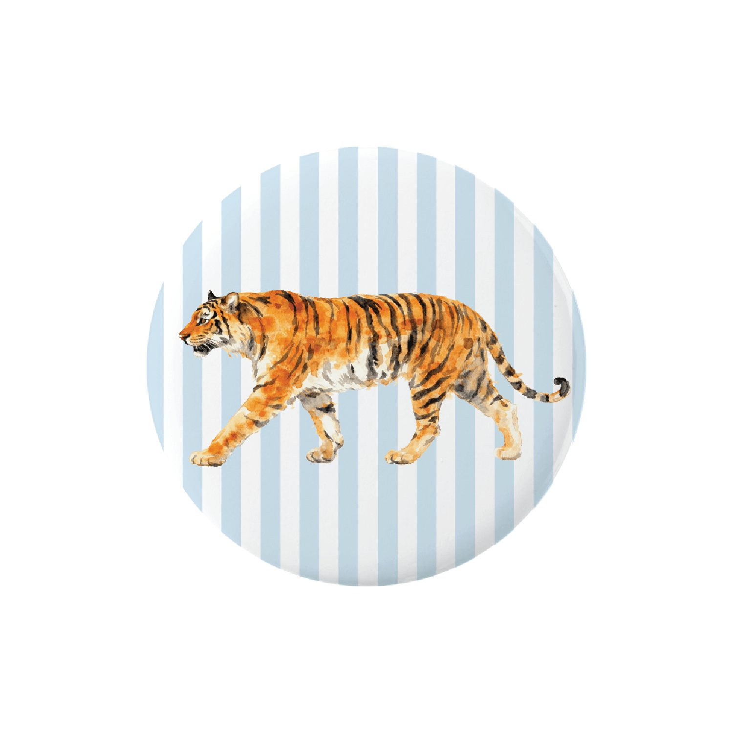 Blue Striped Tiger Gameday Button - A3 Accessories - miscellanous - Clover + Bee