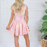 Bolton Big Pastel Floral Collar Mini Dress Karlie