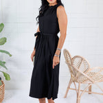 Bolton Black Sleeveless Belted Shirt Dress Naked Zebra