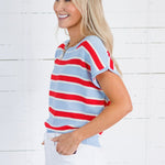Bomb Pop Stripes Sleeveless Sweater Entro