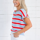 Bomb Pop Stripes Sleeveless Sweater Entro