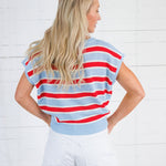 Bomb Pop Stripes Sleeveless Sweater Entro