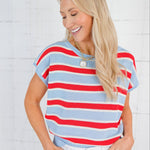 Bomb Pop Stripes Sleeveless Sweater Entro