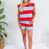 Born in the USA Striped Shorts Entro