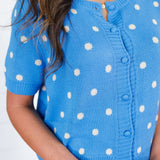 Brenda Blue + Cream Dotty Cardigan Sunday Edition