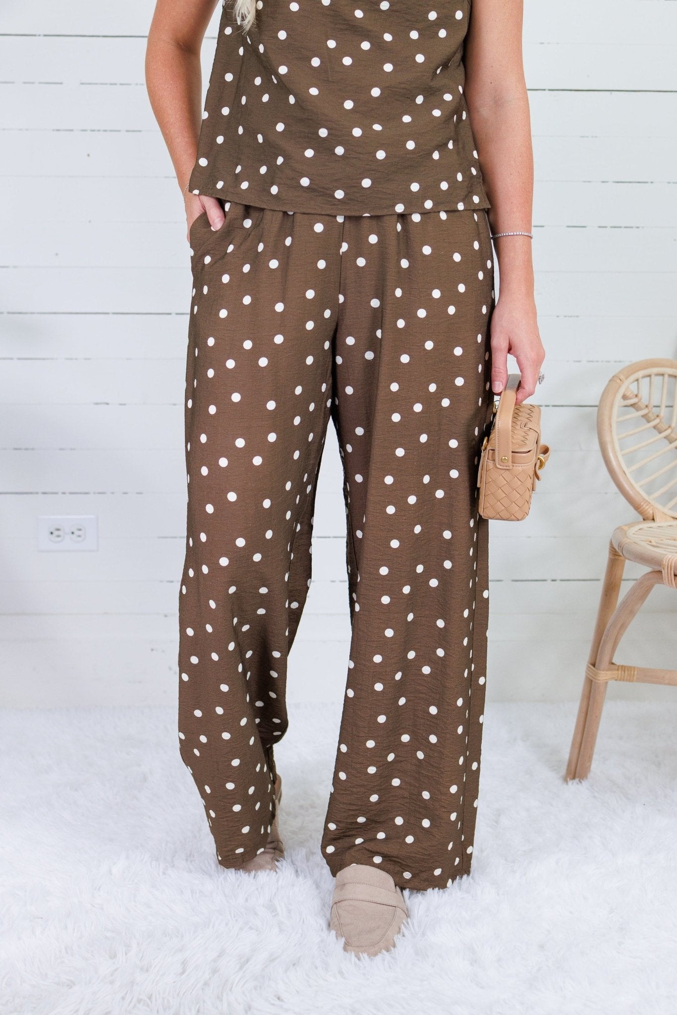 Brindley Cocoa Polka Dot Pants