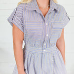Brooke Stripe Shirt Dress Karlie