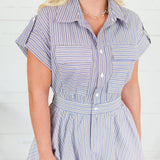 Brooke Stripe Shirt Dress Karlie