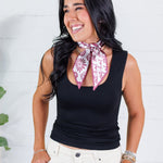 Brooklyn Black Knit Scoop Tank Karlie