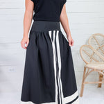 Burke Black + Ivory A-Line Maxi Skirt