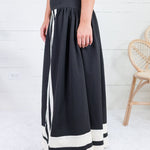 Burke Black + Ivory A-Line Maxi Skirt