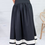 Burke Black + Ivory A-Line Maxi Skirt