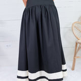 Burke Black + Ivory A-Line Maxi Skirt