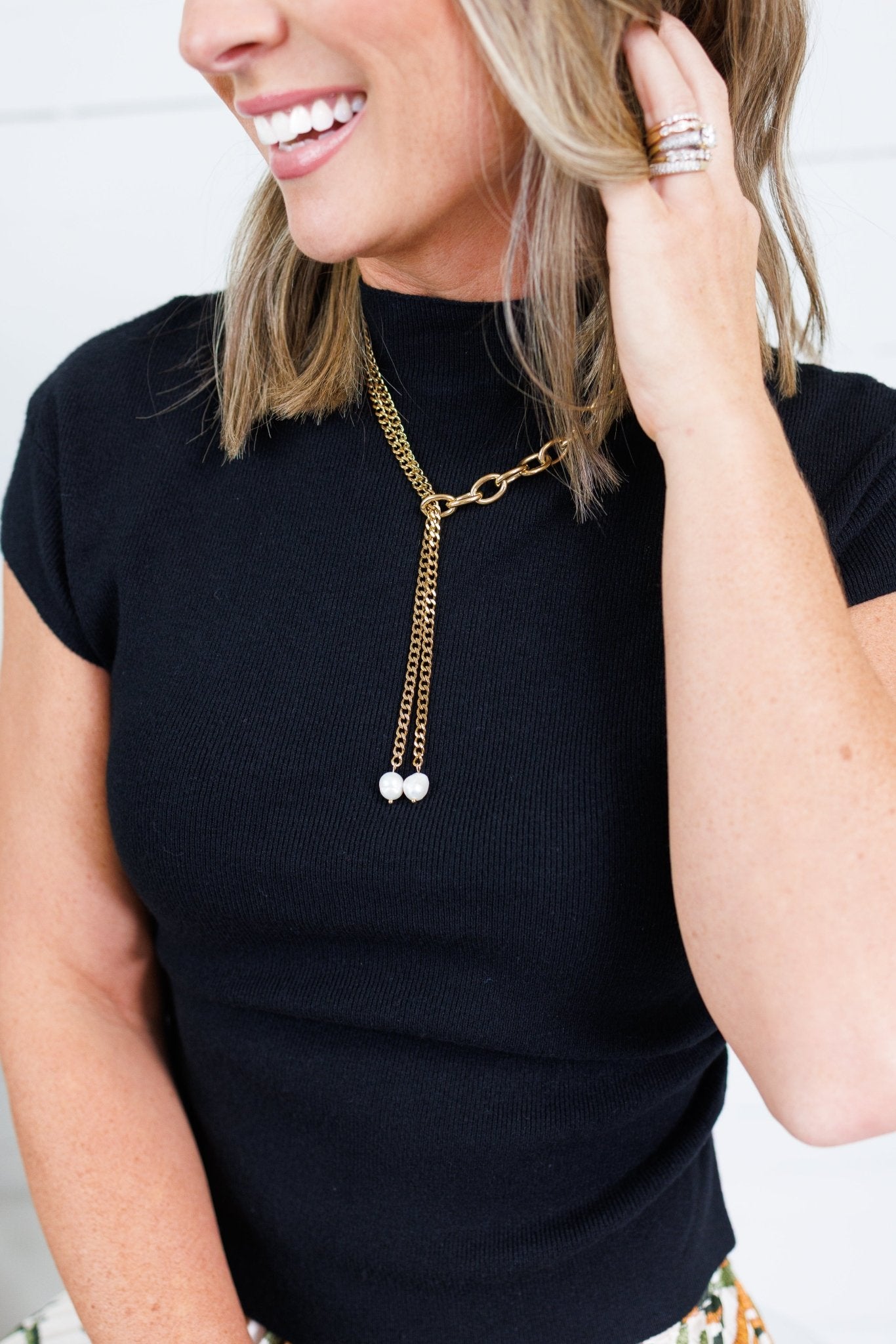 Butler Black Cap Sleeve Ruched Sweater Molly Bracken