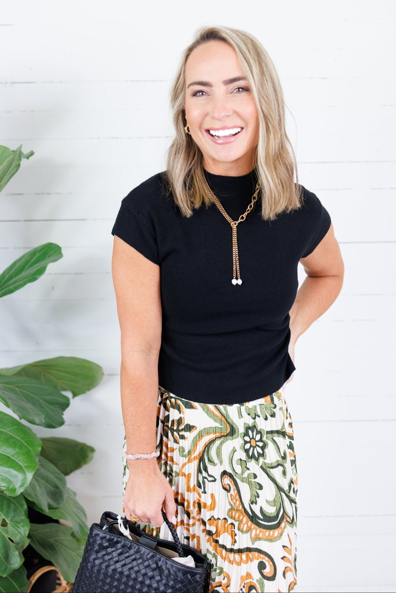 Butler Black Cap Sleeve Ruched Sweater Molly Bracken