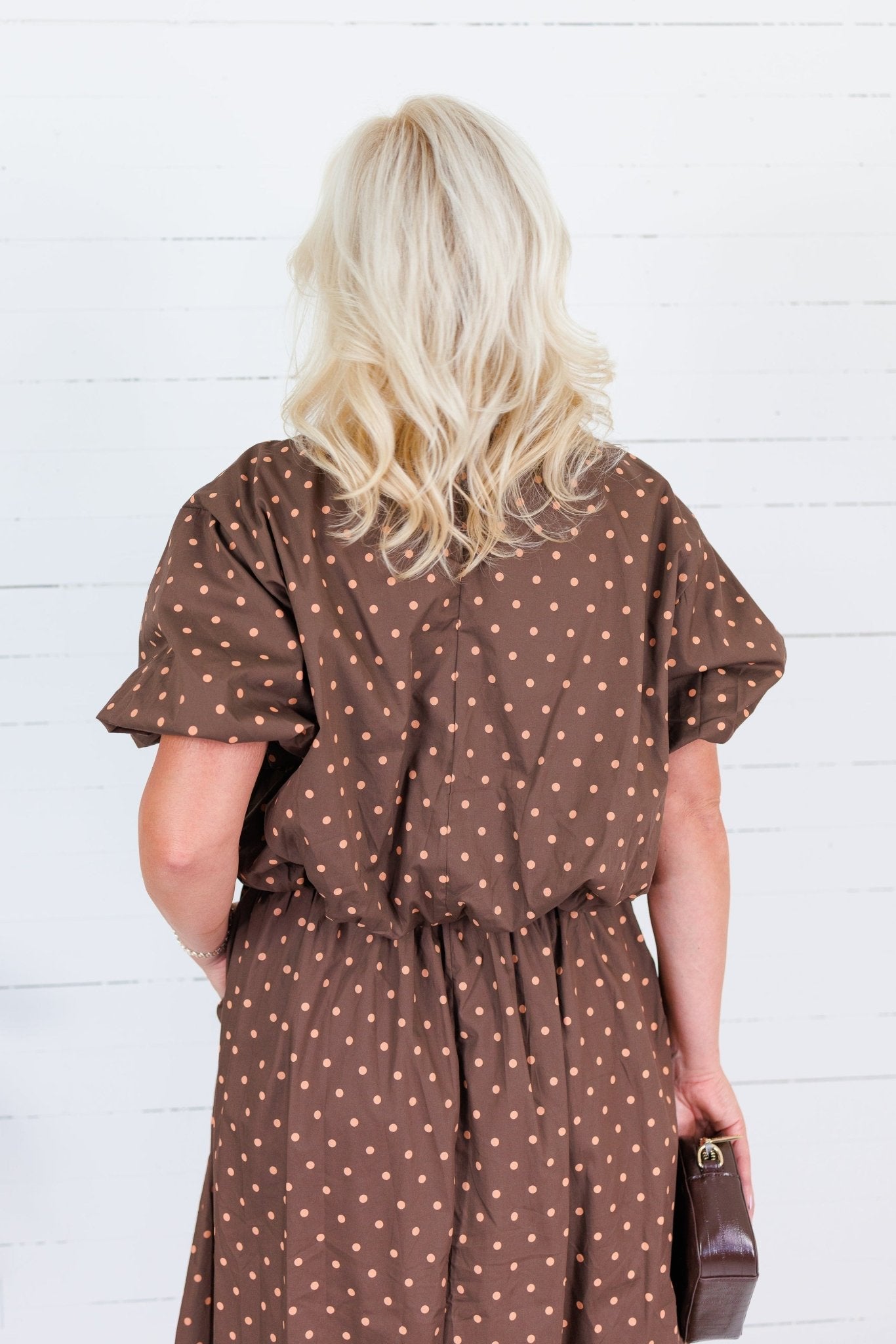 Buxton Brown Polka Dot Crop Top