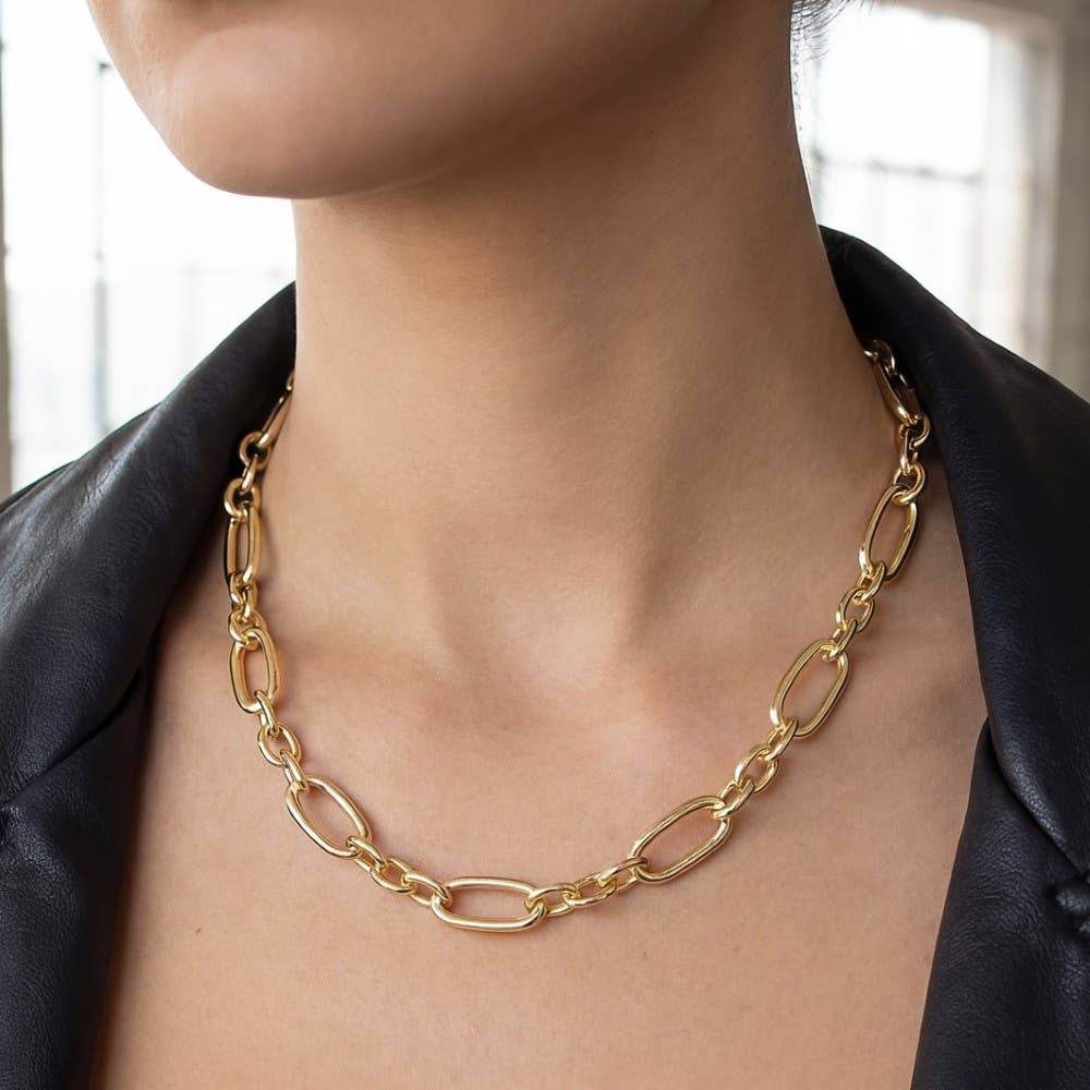 Cable Gold Chain Link Necklace - A3 Accessories - Jewelry - Clover + Bee