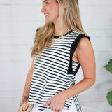Caia Striped Top Entro