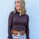 Calf Hair Waist Belt
