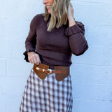 Calf Hair Waist Belt
