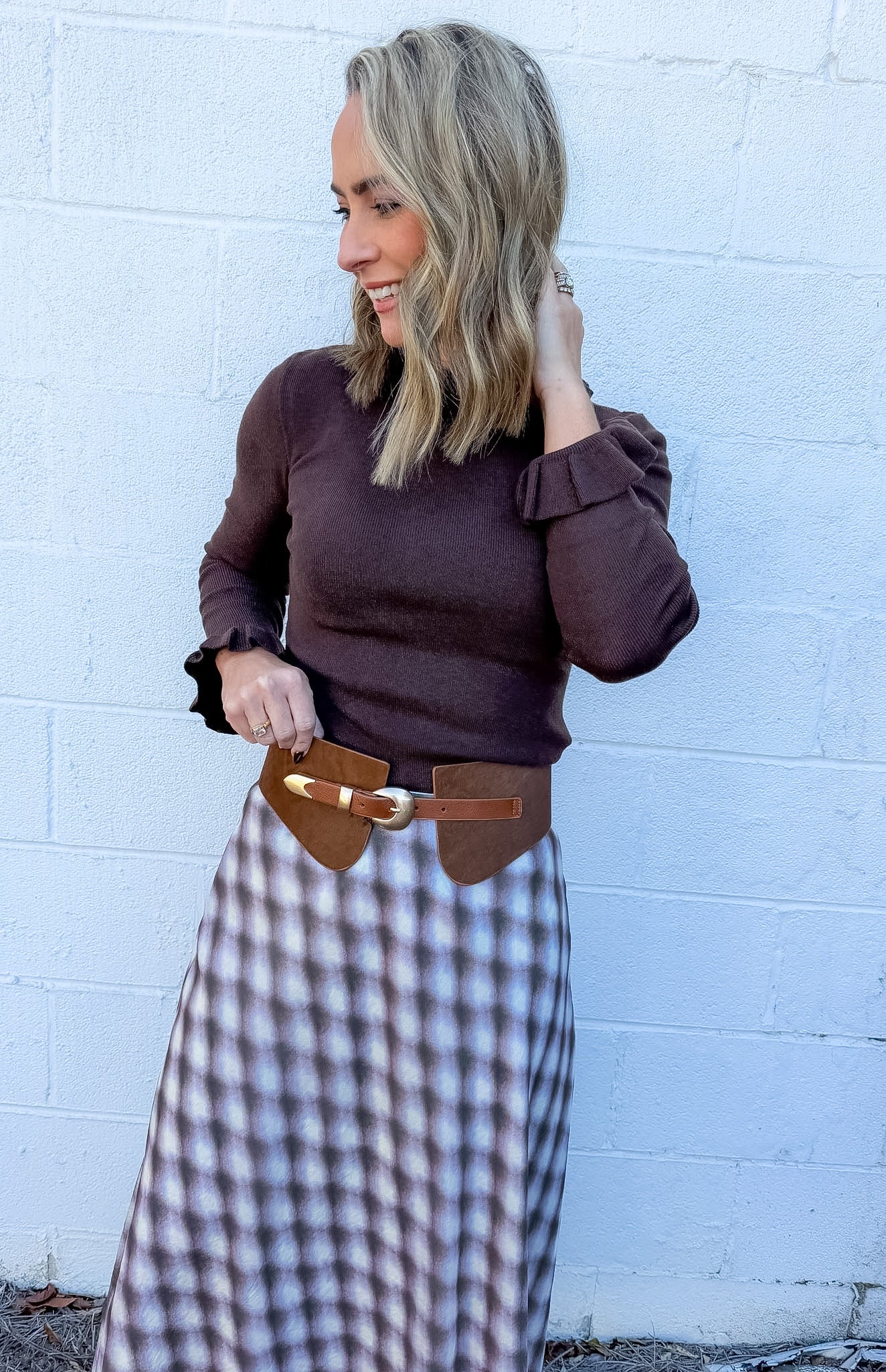 Calf Hair Waist Belt