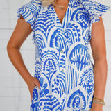 Camden Blue Tile Maxi Dress Entro