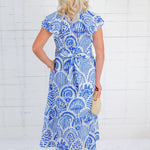 Camden Blue Tile Maxi Dress Entro