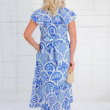 Camden Blue Tile Maxi Dress Entro