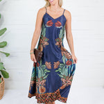 Camille Botanical Midnight Slip Dress Briton Court