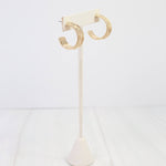 Canton Textured Hoop Gold Earring - A3 Accessories - Jewelry - Earrings - Clover + Bee