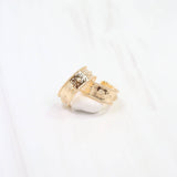 Canton Textured Hoop Gold Earring - A3 Accessories - Jewelry - Earrings - Clover + Bee