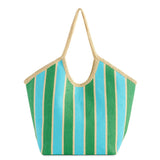 Capri Striped Straw Tote - A4 Accessories - Handbags - Clover + Bee