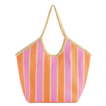 Capri Striped Straw Tote - A4 Accessories - Handbags - Clover + Bee