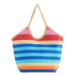 Capri Striped Straw Tote - A4 Accessories - Handbags - Clover + Bee