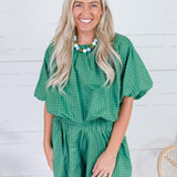 Carmela Green Dotted Shorts