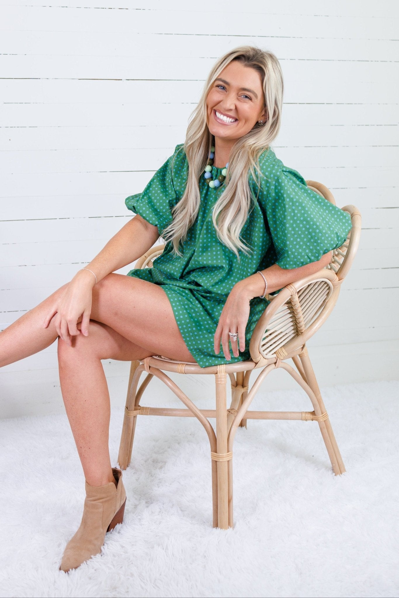 Carmela Green Dotted Shorts