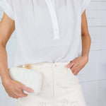 Carmen Off White Popover Top Naked Zebra