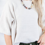 Carnival Ivory Boxy Sweater Le Lis